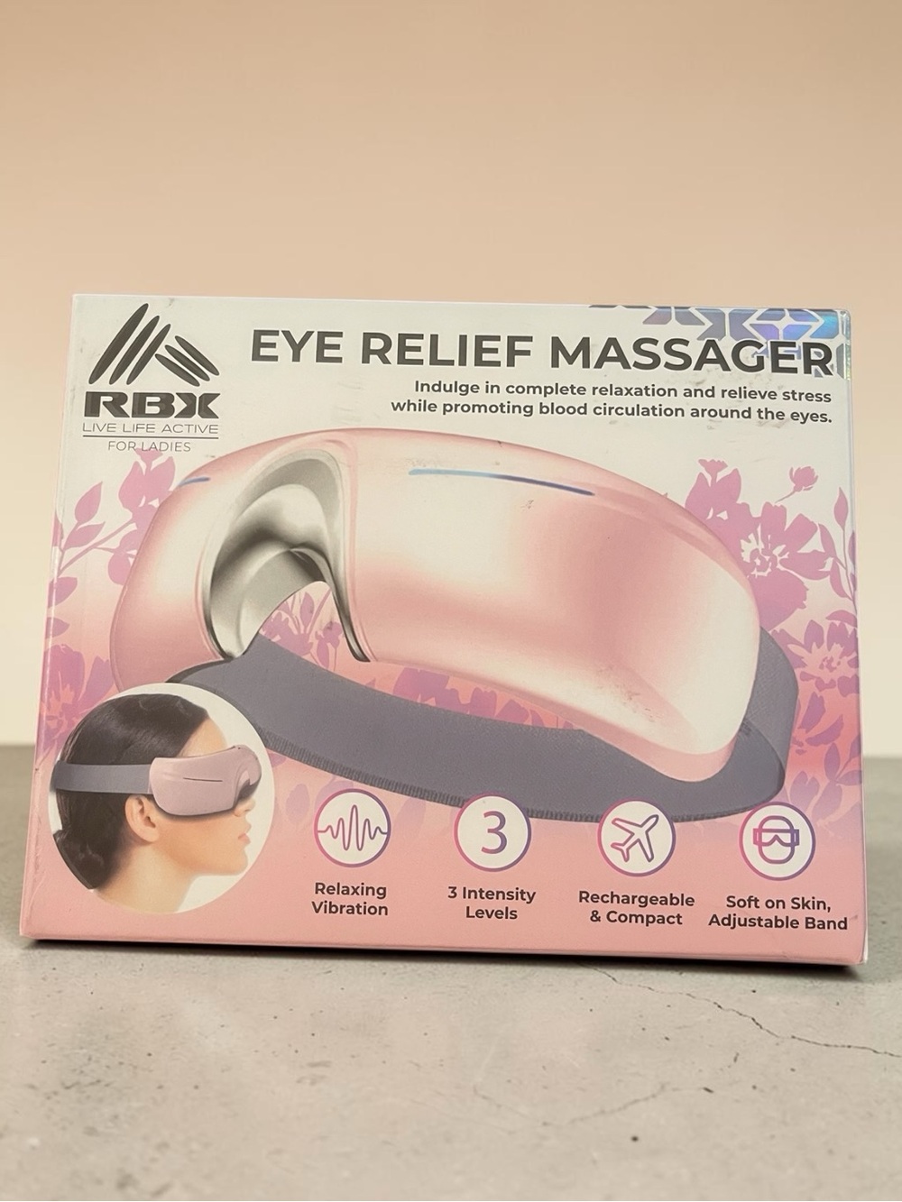 ๐ชท NEW RBX Relaxation Eye Massager - Light Pink
